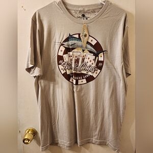 Island Shores Graphic Tee with Fish & Chips (Casino Chip) Design